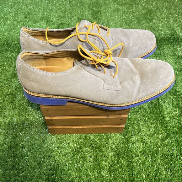 Cole Haan Men's Great Jones Plain Toe Oxfords Gray Suede Dress Shoes Mens 12 - Picture 1 of 7